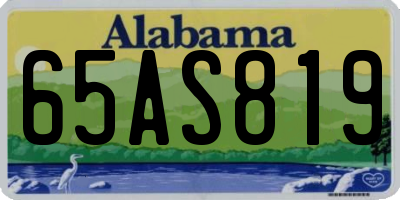 AL license plate 65AS819