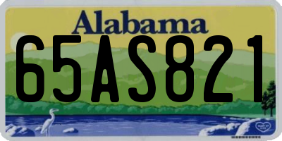 AL license plate 65AS821