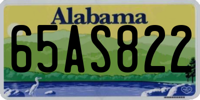 AL license plate 65AS822
