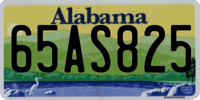 AL license plate 65AS825