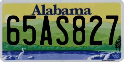 AL license plate 65AS827