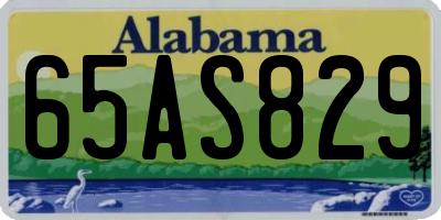 AL license plate 65AS829