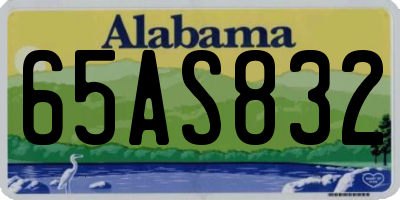 AL license plate 65AS832
