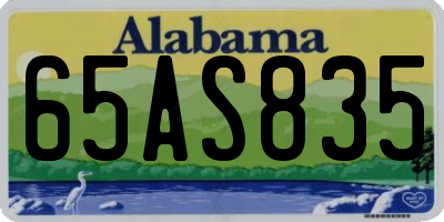 AL license plate 65AS835