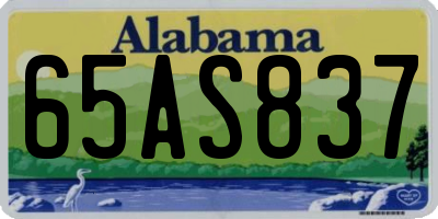 AL license plate 65AS837