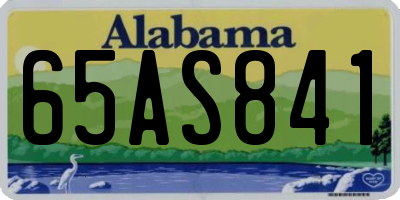 AL license plate 65AS841