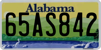 AL license plate 65AS842