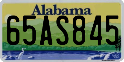 AL license plate 65AS845