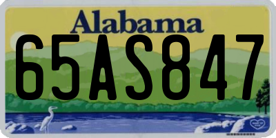 AL license plate 65AS847
