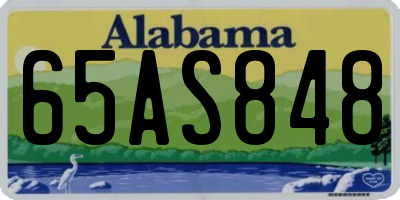 AL license plate 65AS848