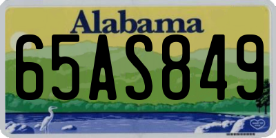 AL license plate 65AS849