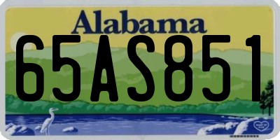 AL license plate 65AS851