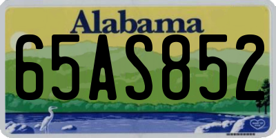 AL license plate 65AS852