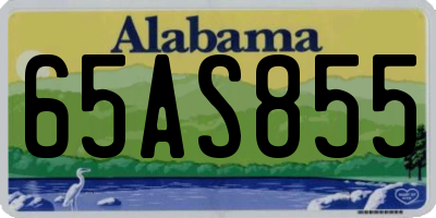 AL license plate 65AS855