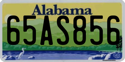 AL license plate 65AS856