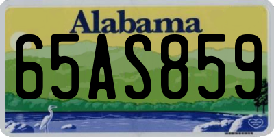 AL license plate 65AS859