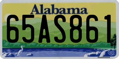 AL license plate 65AS861