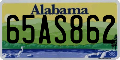 AL license plate 65AS862