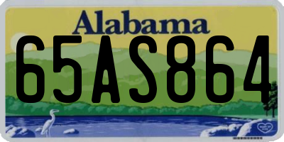 AL license plate 65AS864