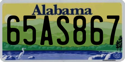 AL license plate 65AS867