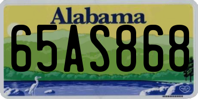 AL license plate 65AS868