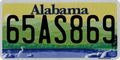 AL license plate 65AS869
