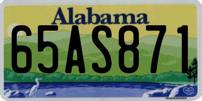 AL license plate 65AS871