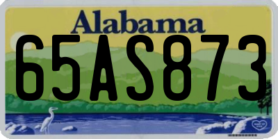 AL license plate 65AS873