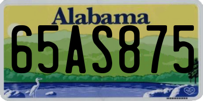 AL license plate 65AS875