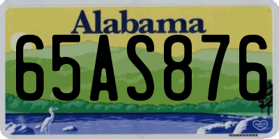AL license plate 65AS876