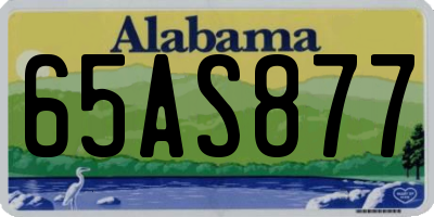 AL license plate 65AS877