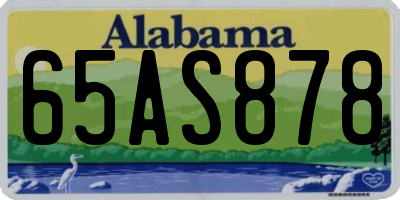 AL license plate 65AS878