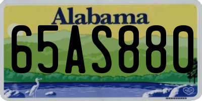 AL license plate 65AS880