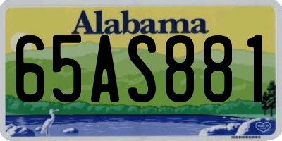 AL license plate 65AS881
