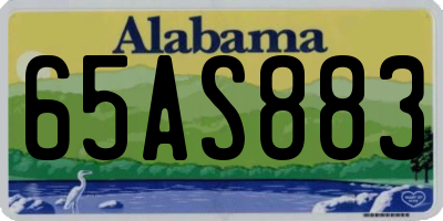 AL license plate 65AS883