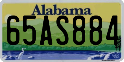 AL license plate 65AS884