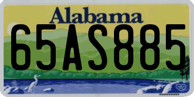 AL license plate 65AS885