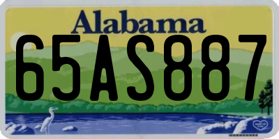 AL license plate 65AS887