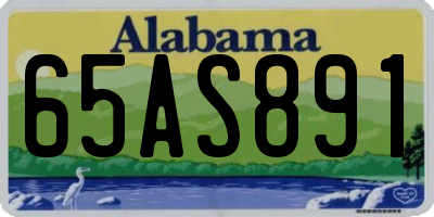 AL license plate 65AS891