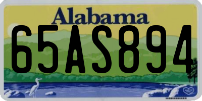 AL license plate 65AS894