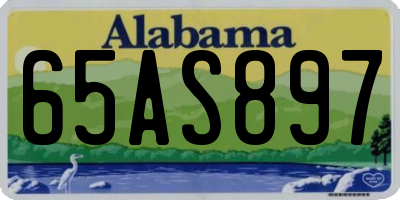 AL license plate 65AS897