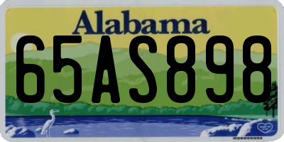 AL license plate 65AS898