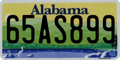 AL license plate 65AS899