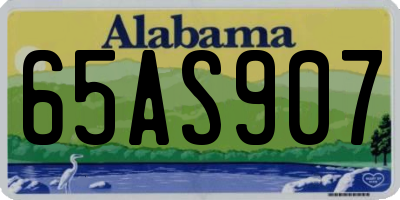 AL license plate 65AS907