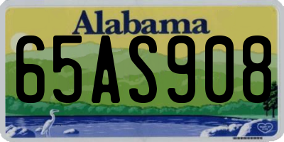 AL license plate 65AS908