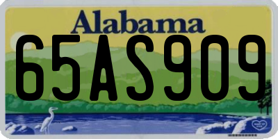 AL license plate 65AS909