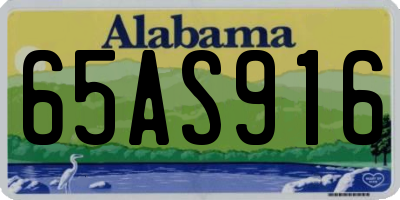 AL license plate 65AS916