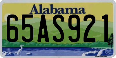 AL license plate 65AS921