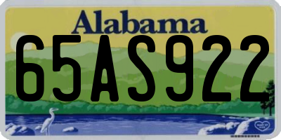 AL license plate 65AS922