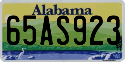 AL license plate 65AS923